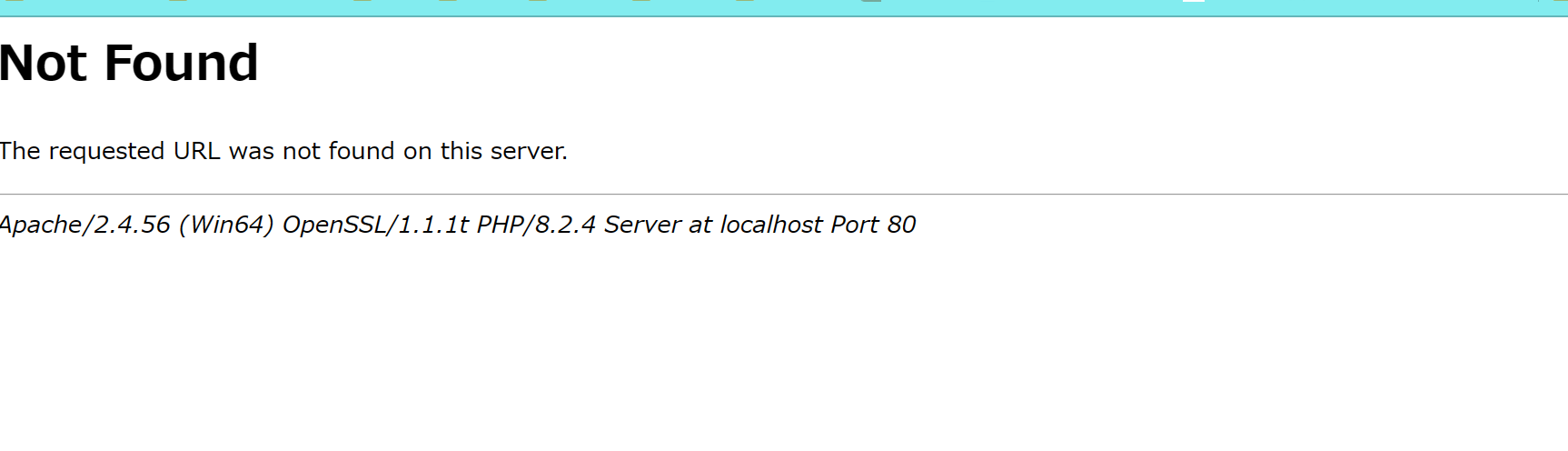form.phpをブラウザで確認したいが、URLが見つからいというエラーが
