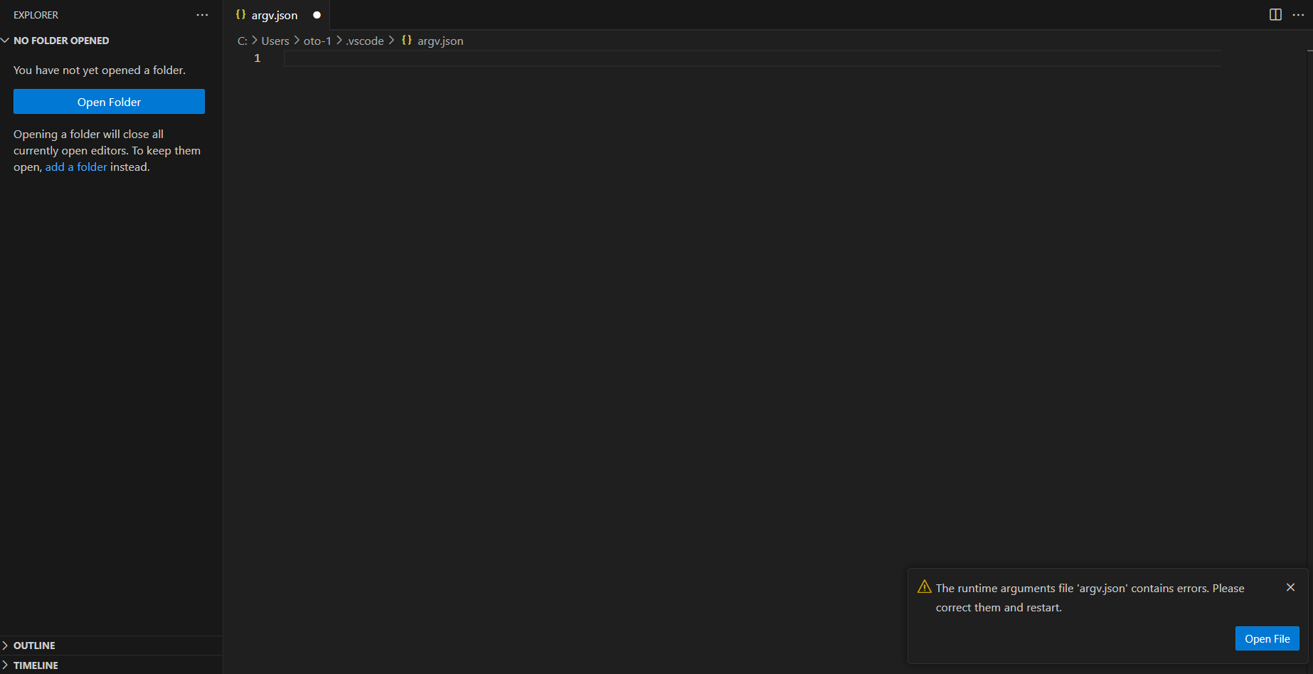 VScodeで日本語表示に変更しようとしたらエラーになりました